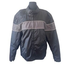 Leather Gallery Men's Black Nylon Thinsulate Insulated Water Proof Jacket Size L